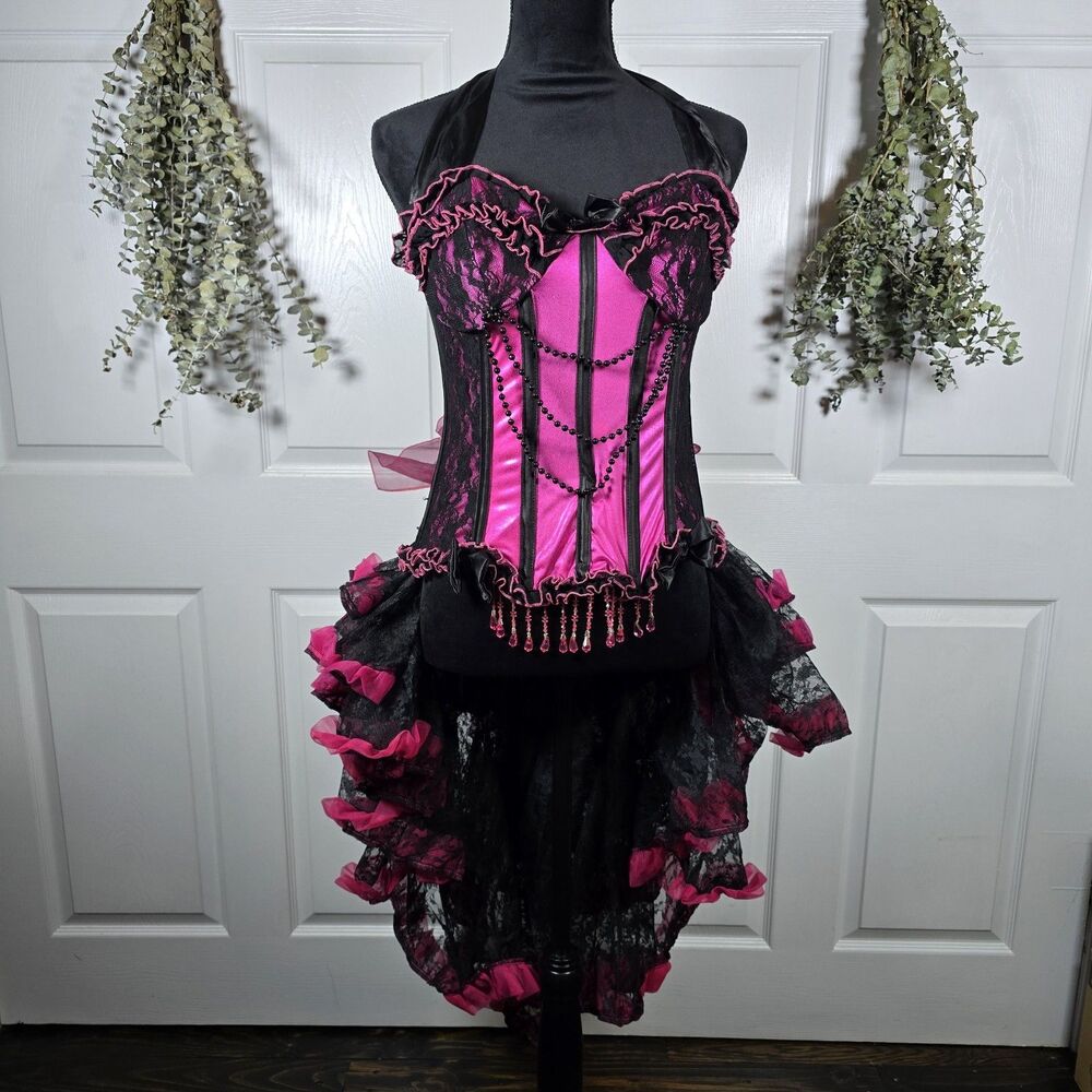 InCharacter Costumes Burlesque Beauty Pink/Black Medium